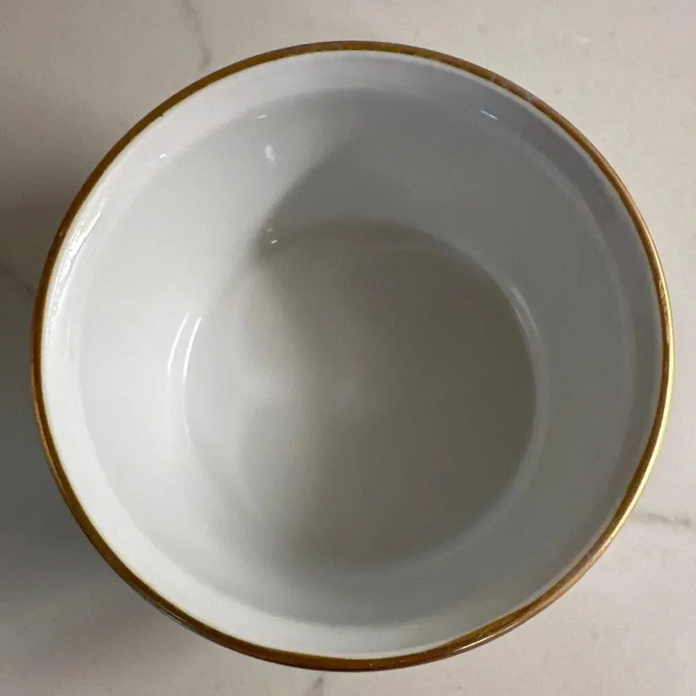Set of 4 Royal Worcester England EVESHAM Gold Porcelain Ramekins- Fruits 3 1/4